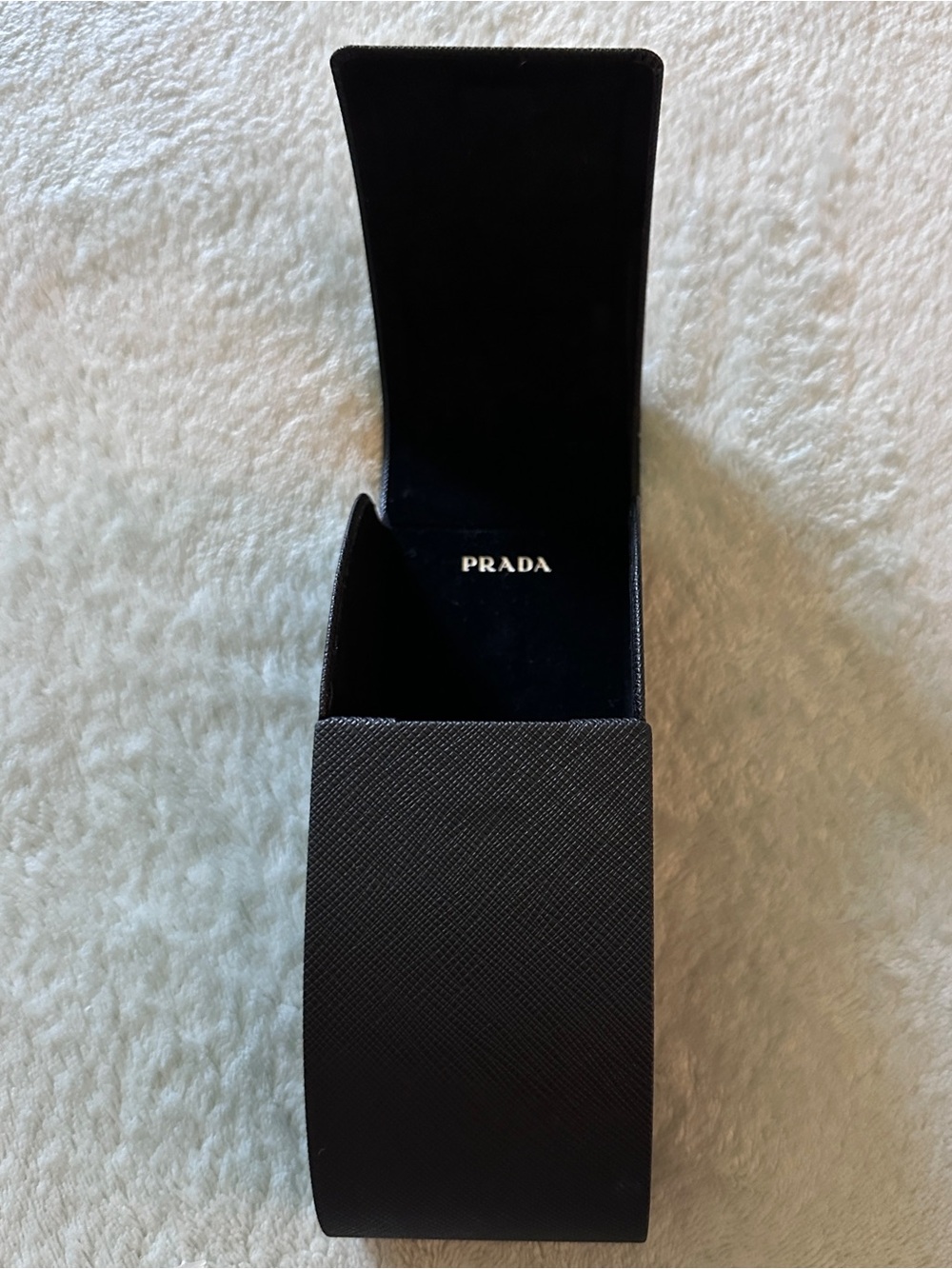 Prada Black Textured Eyewear Case - Picture 1 of 6